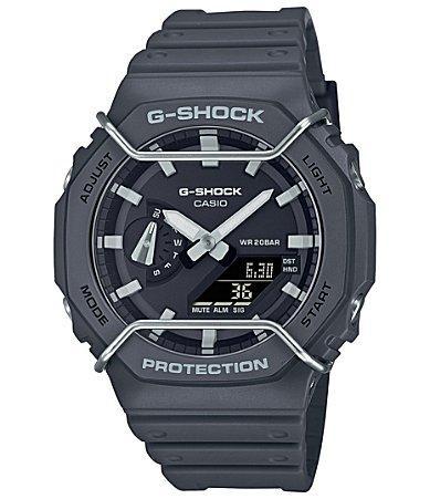 G-Shock Mens Anadigi Bumper Guard Shock Resistant Grey Resin Strap Watch Product Image