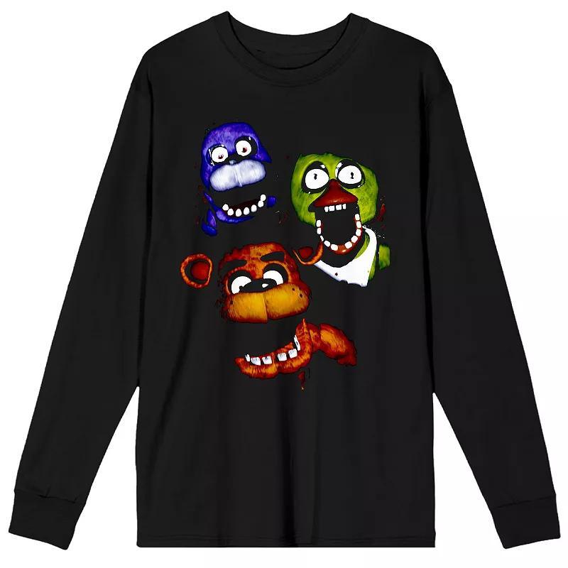 Mens Five Nights at Freddys Group Portrait Long Sleeve Graphic Tee Product Image