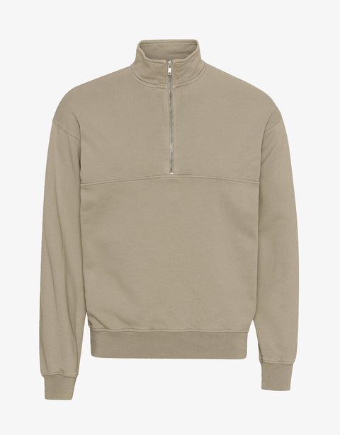 Organic Quarter Zip - Oyster Grey Product Image