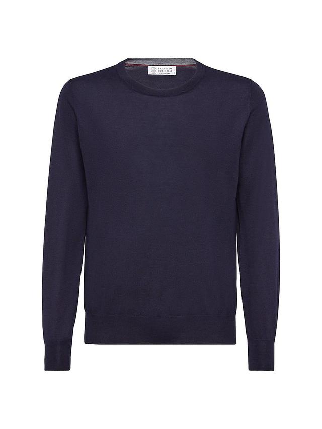 Mens Lightweight Cashmere And Silk Crew Neck Sweater Product Image