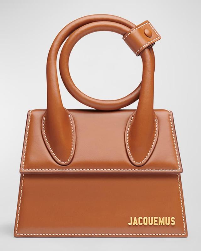 Le Chiquito Noeud Leather Top-Handle Bag Product Image