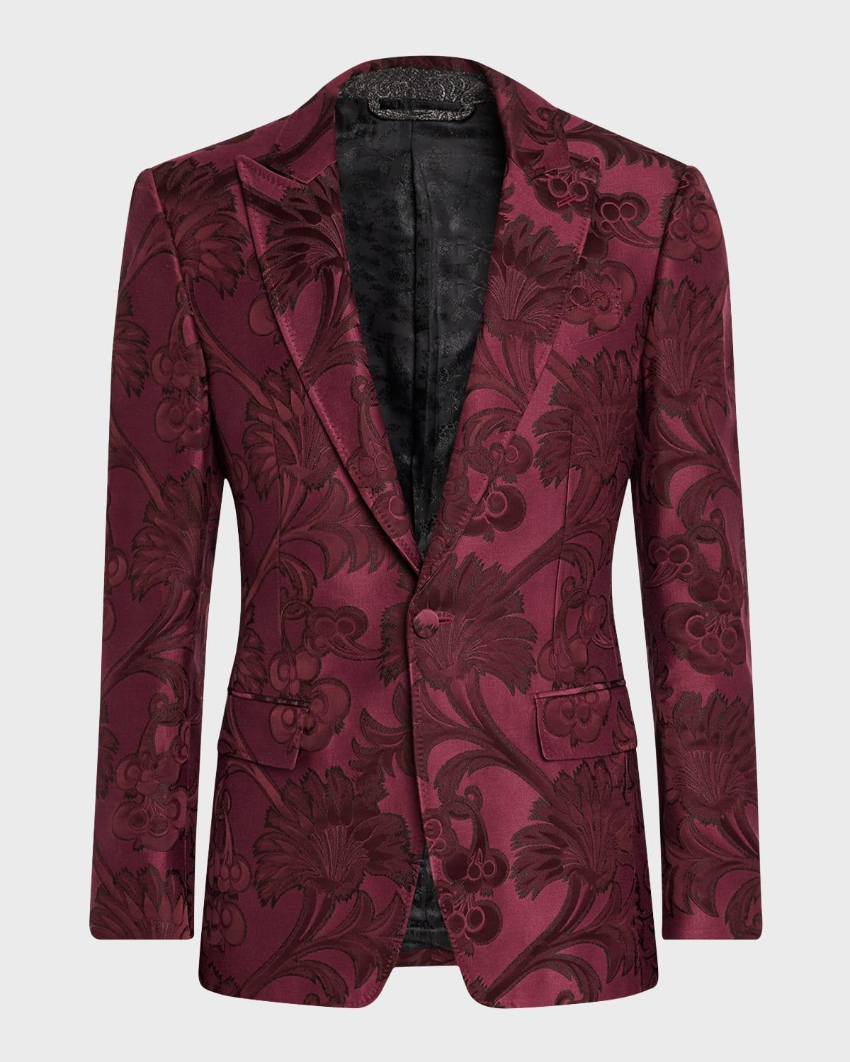 Mens Floral Brocade Evening Jacket Product Image