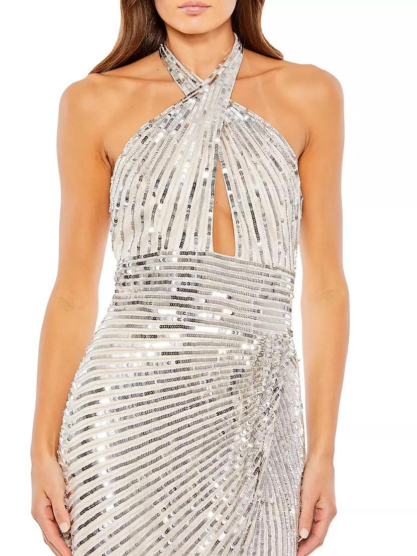 Sequined Halterneck Gown Product Image