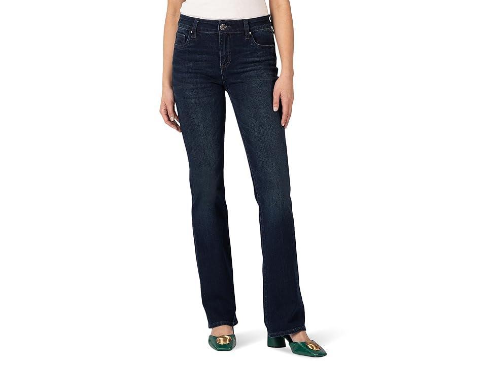 KUT from the Kloth Petite Natalie Mid Rise Flare 5 Pockets (Leading) Women's Jeans Product Image