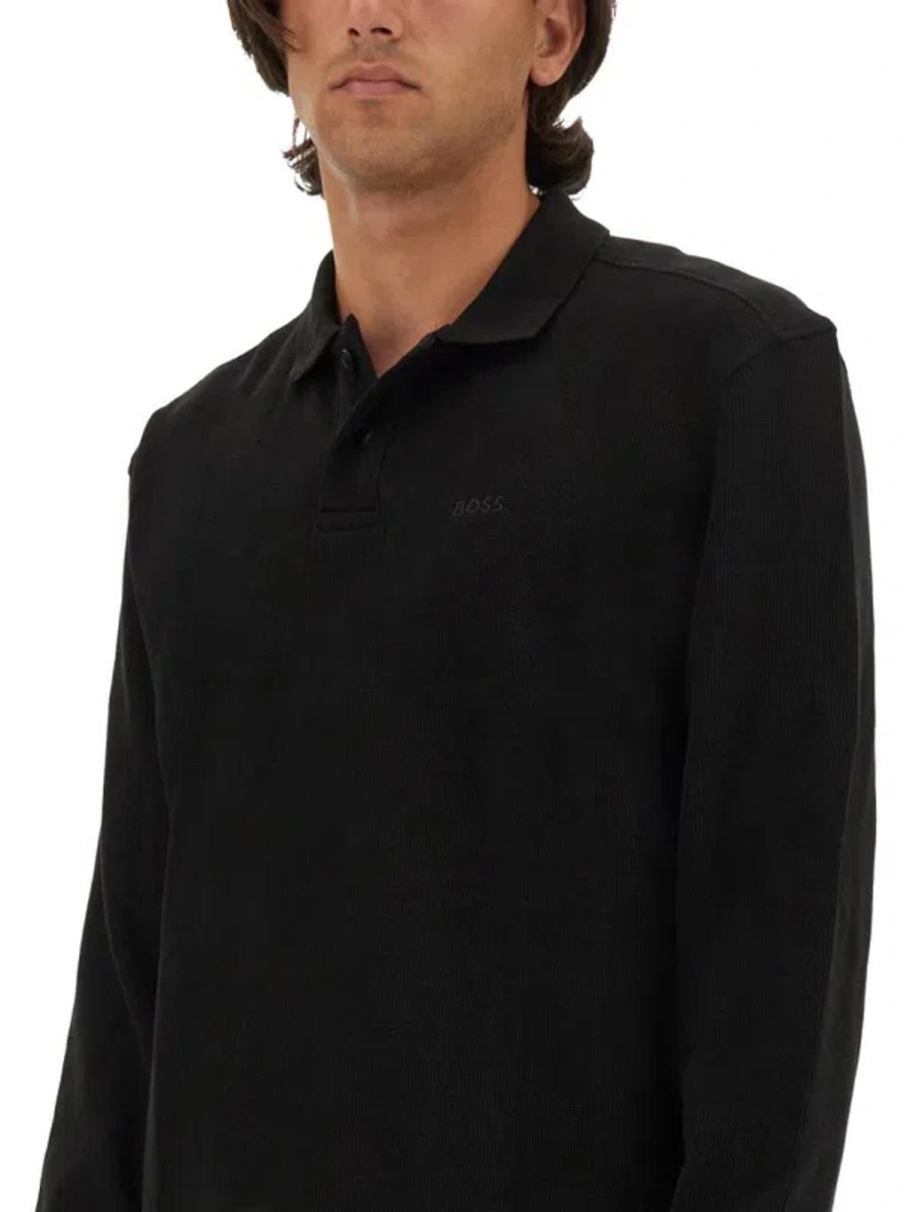 HUGO BOSS Boss Polo With Logo In Black 001 Product Image