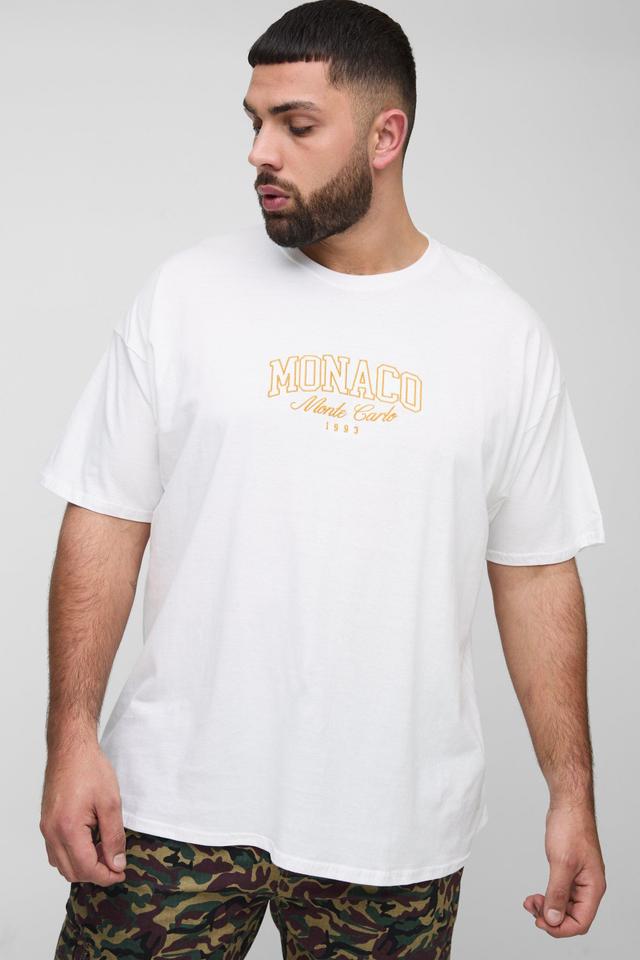 Plus Embroidered Monaco T-Shirt | boohooMAN USA Product Image