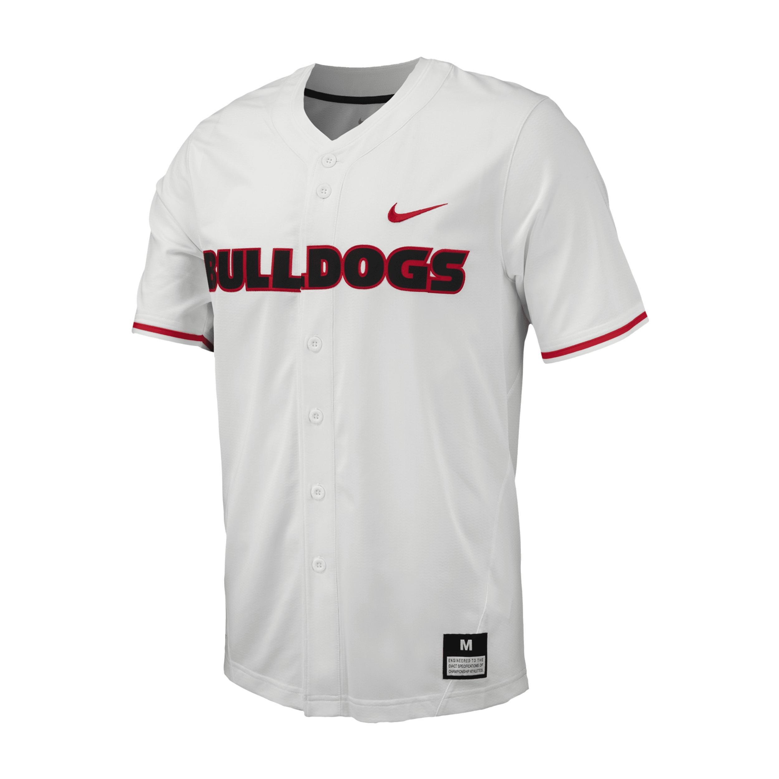 Mens Nike Georgia Bulldogs Replica Full-Button Baseball Jersey Product Image