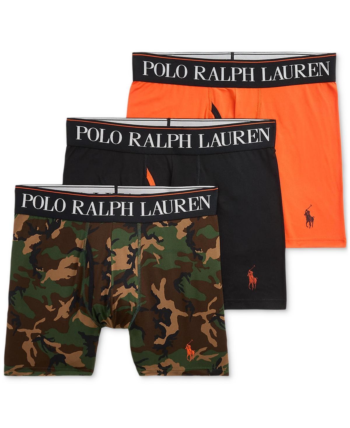 Polo Ralph Lauren Mens 3-Pk. 4D-Flex Cooling Microfiber Boxer Briefs - SURPLUS CAMO,POLO BLACK Product Image