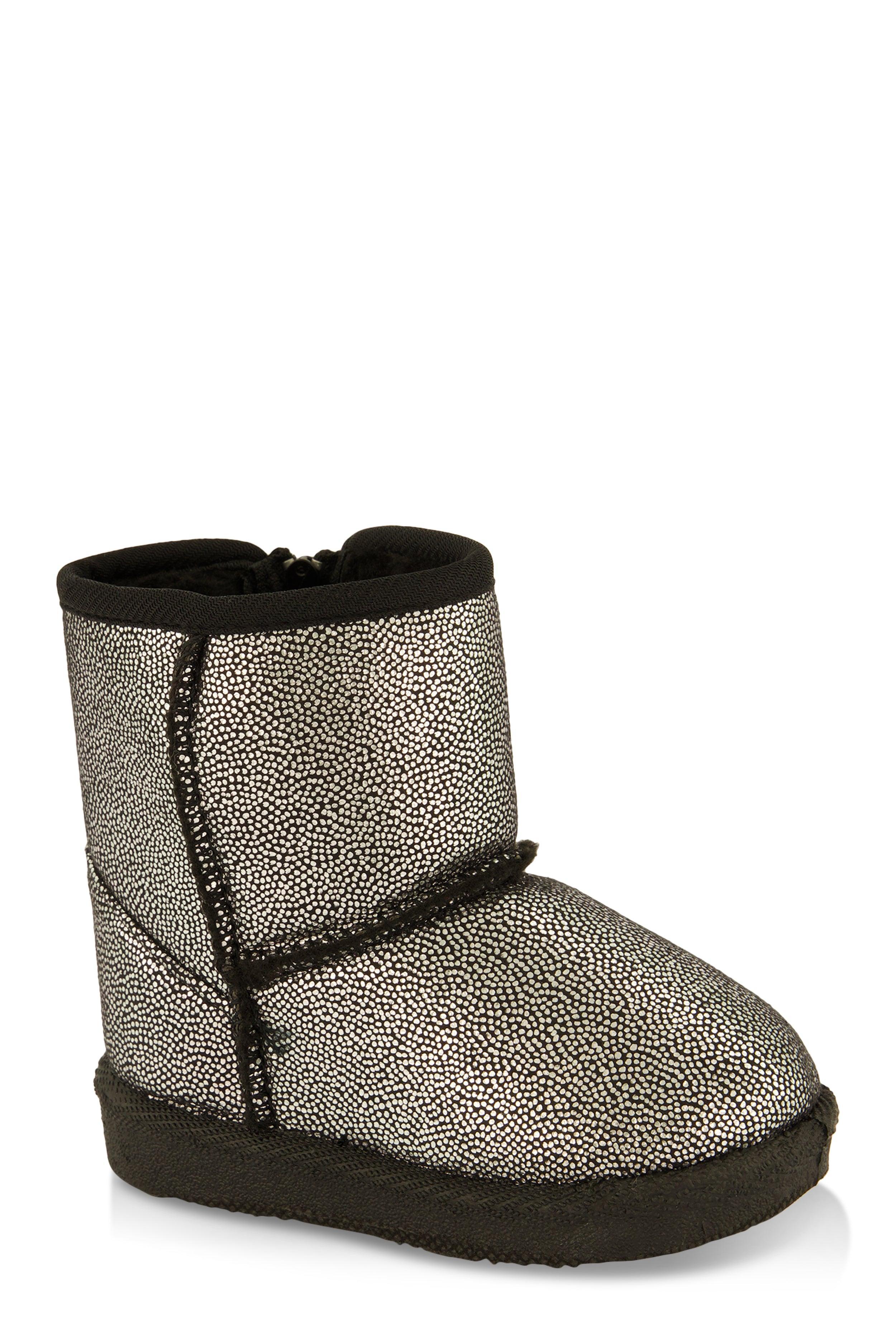 Womens Toddler Girls Glitter Side Zip Booties product image