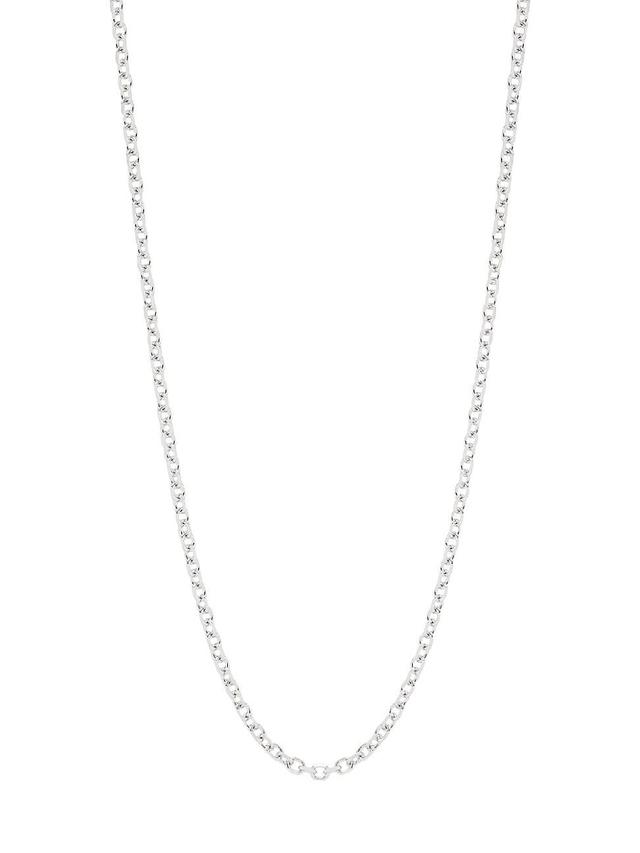 Womens 14K White Gold Chain Necklace Product Image