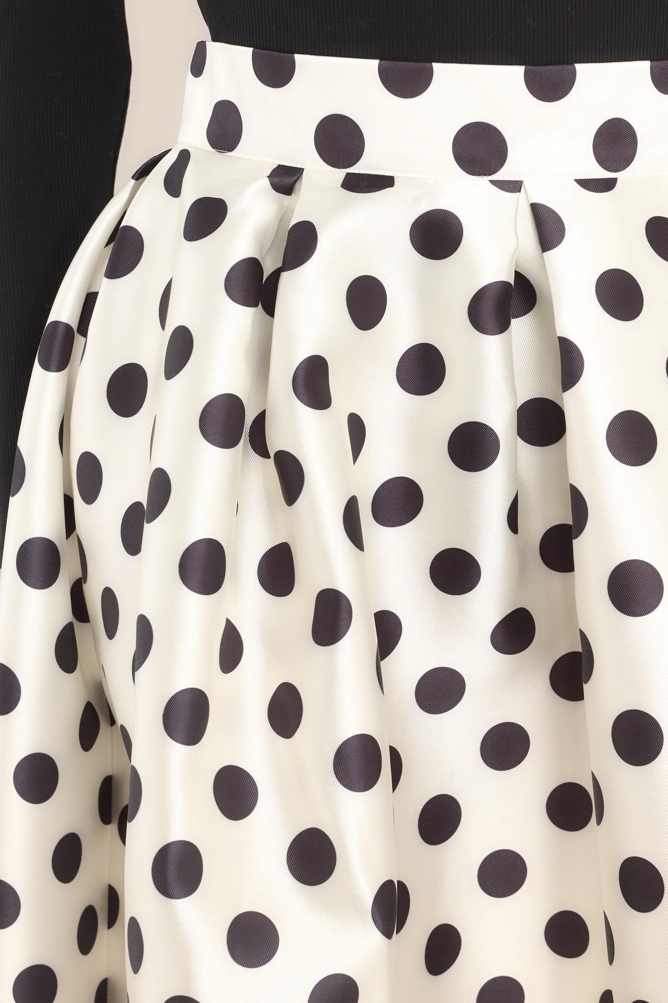 Full Circle White Polka Dot Midi Skirt product image