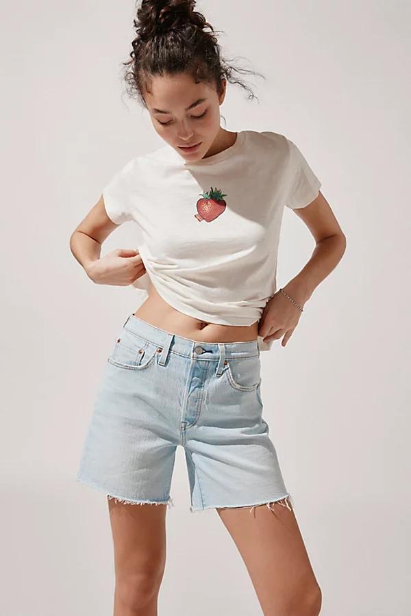 Levis Ribcage Bermuda Denim Short Womens at Urban Outfitters Product Image