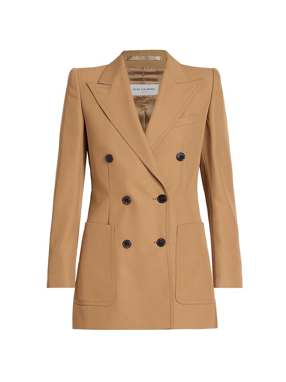 Womens Bymee Double-Breasted Wool-Blend Jacket Product Image