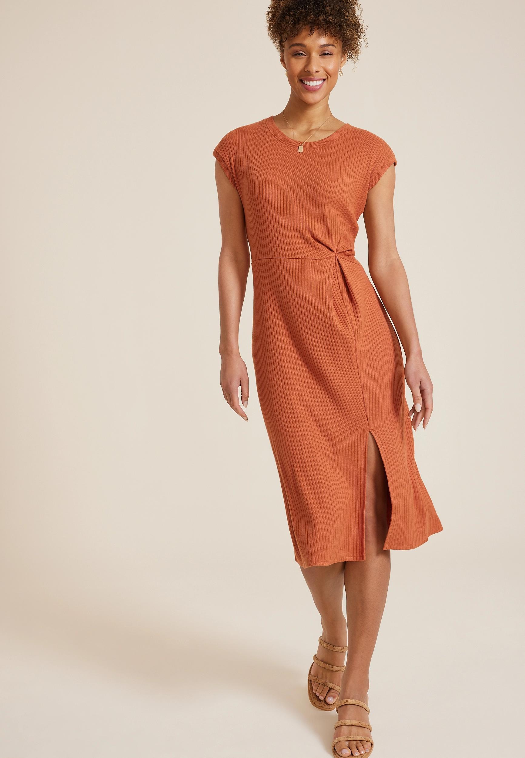 24/7 Knot Front Midi Dress product image