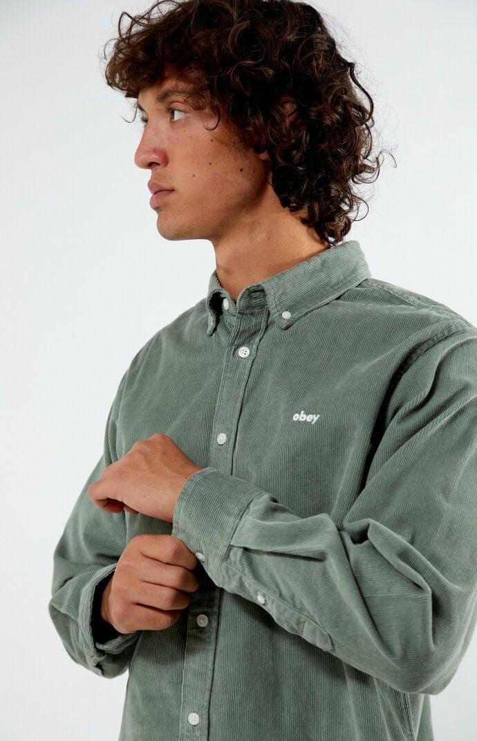 Obey Men's Grafton Corduroy Woven Long Sleeve Shirt Product Image