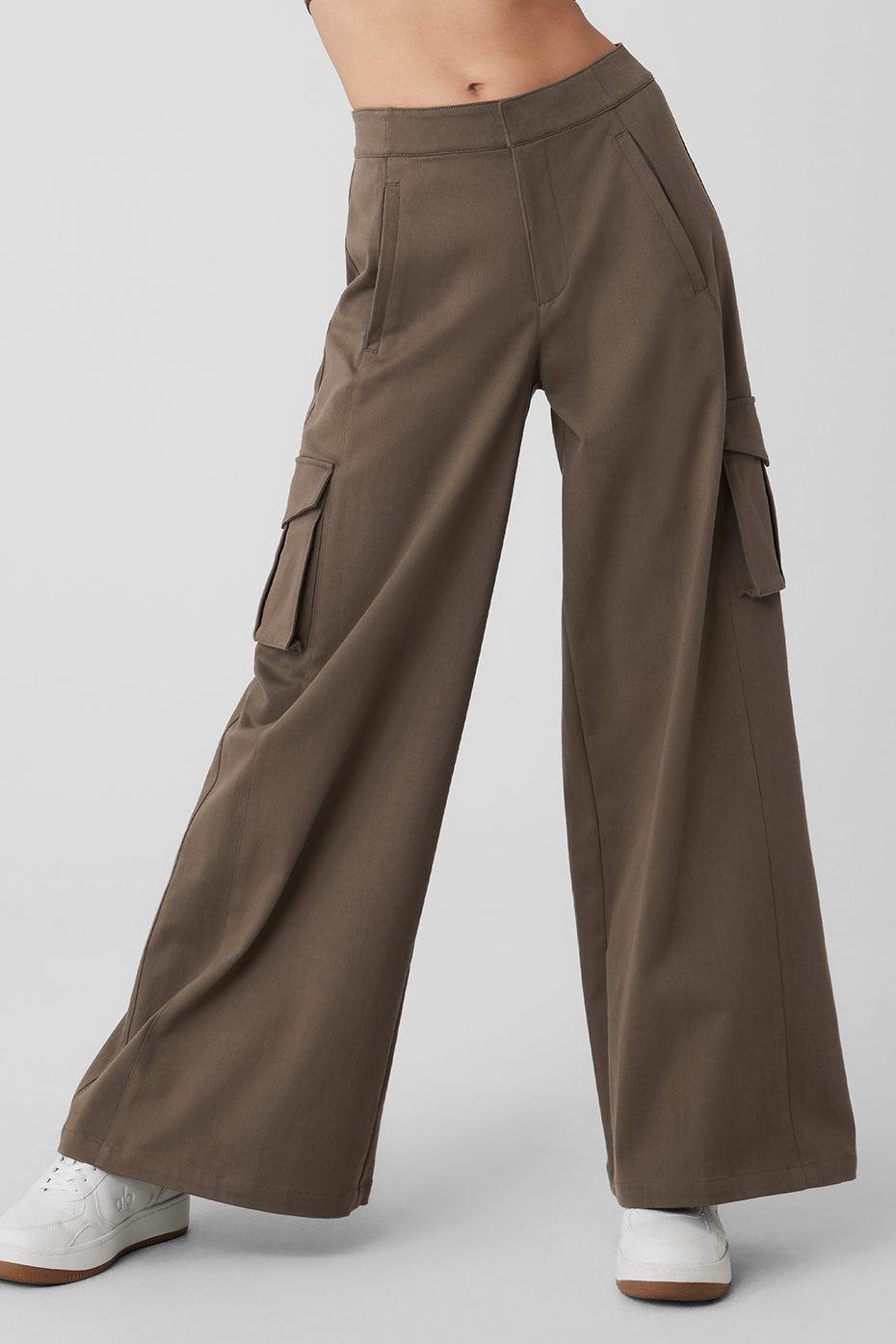 Show Off Cargo Wide Leg Trouser - Olive Tree Female Product Image