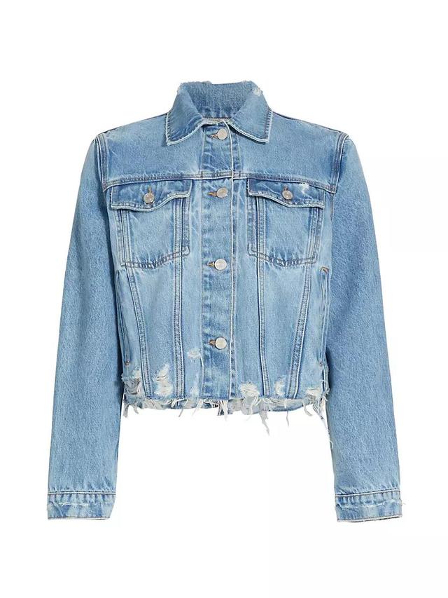 Destroyed Vintage Denim Jacket Product Image