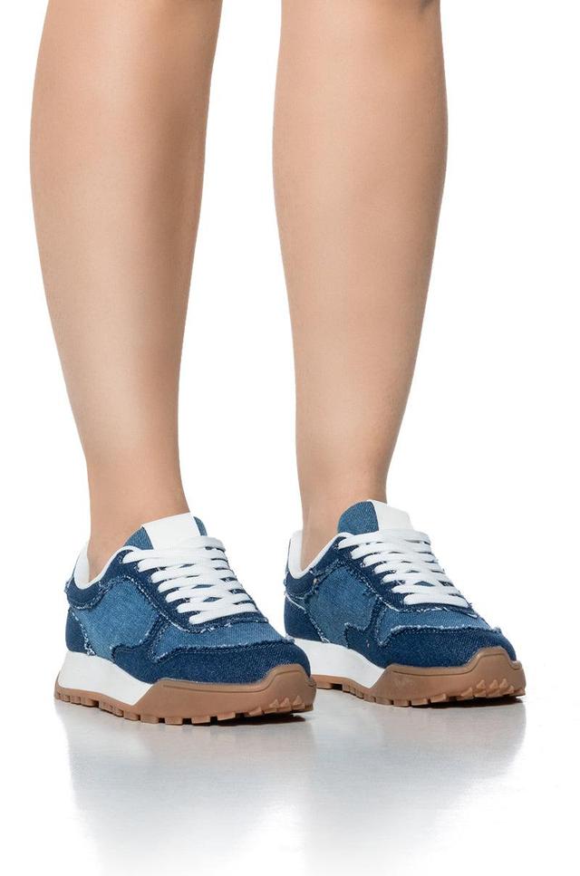 AZALEA WANG HAYNES DENIM SNEAKER Product Image