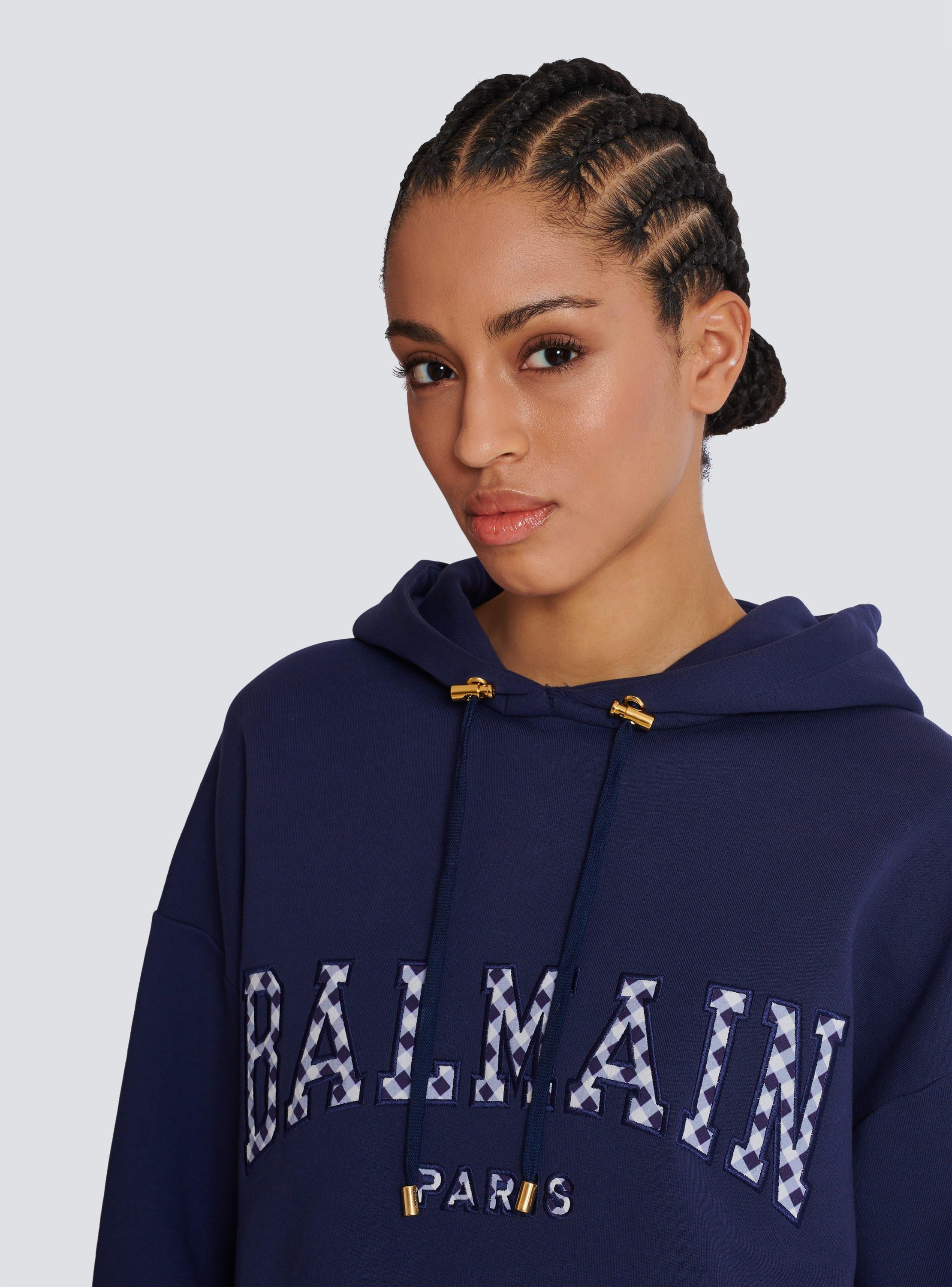 Balmain Paris gingham hoodie Product Image