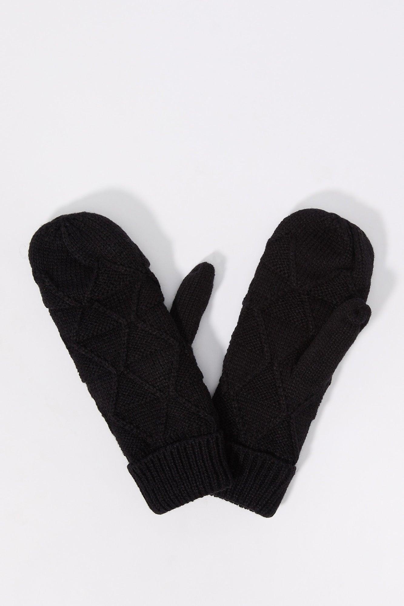 Diamond Knit Mittens Female Product Image