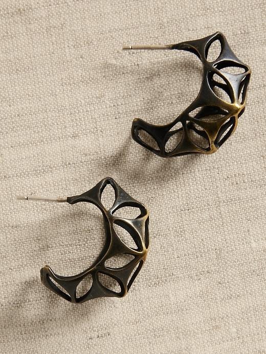 Cabochon Hoop Earrings &#124 Marina Massone Product Image