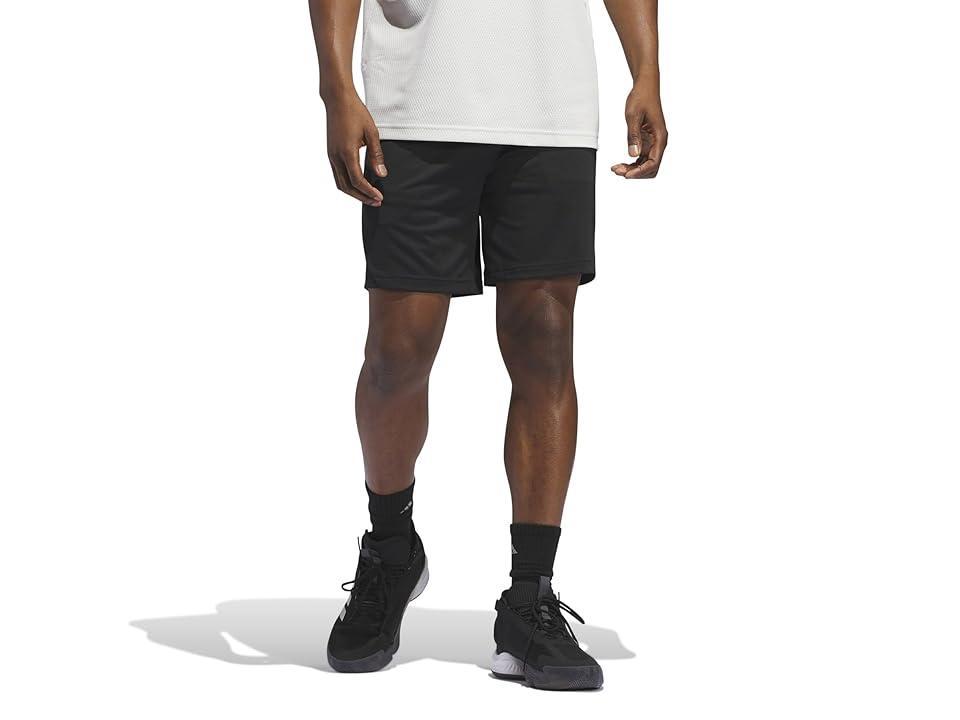 adidas Legends 3-Stripes Basketball 11 Shorts White/Black) Men's Clothing Product Image