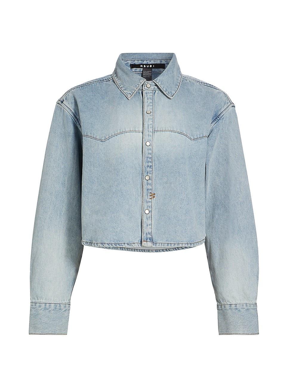 Womens Alabama Paragon Cropped Denim Shirt Product Image