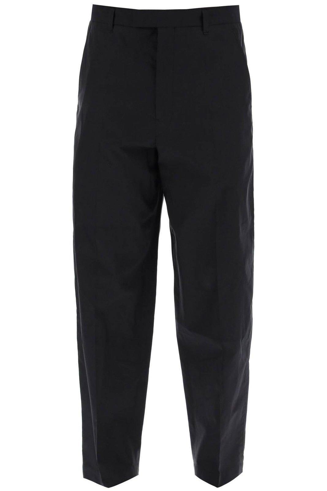 Straight Leg Cropped Trousers In Black Product Image