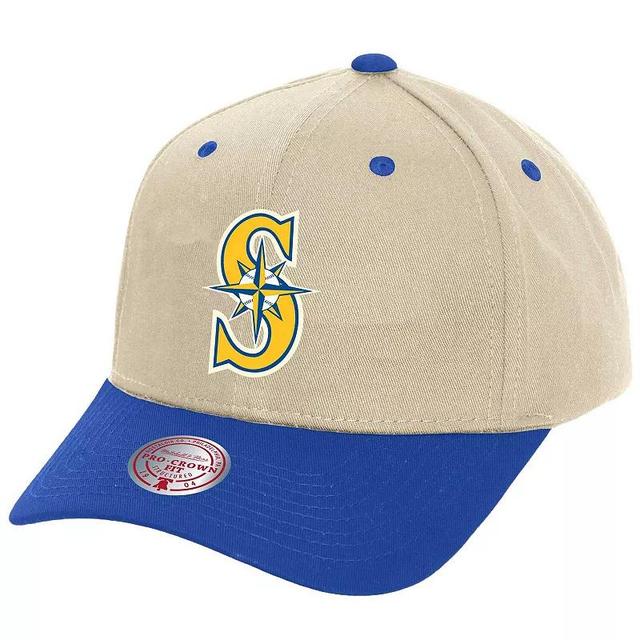 Mens Mitchell & Ness Cream Seattle Mariners Pro Crown Adjustable Hat Product Image