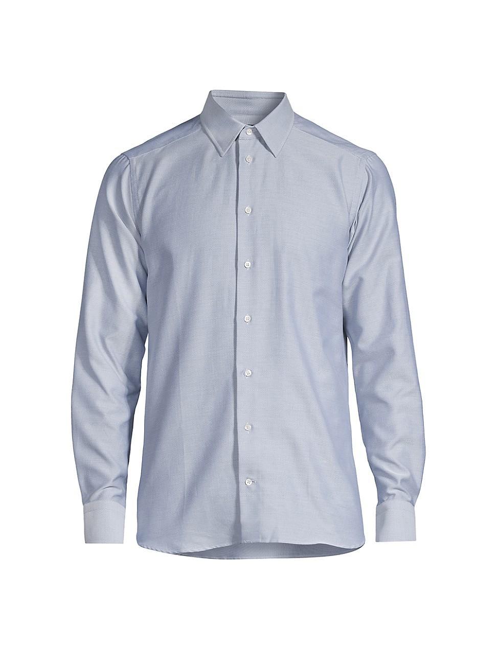 Mens Textured Cotton Dress Shirt Product Image