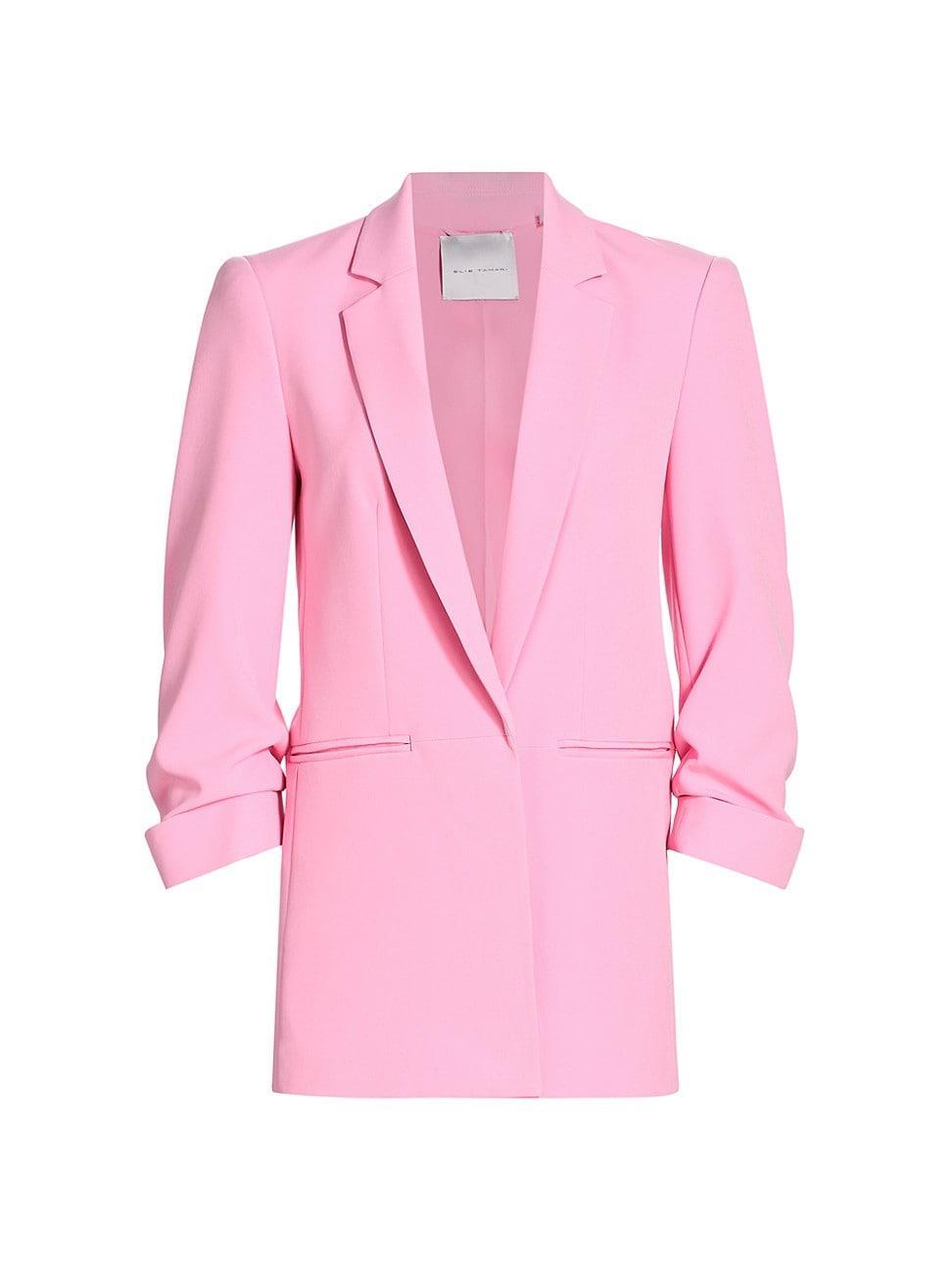 Womens Stella Ruched Open-Front Blazer Product Image