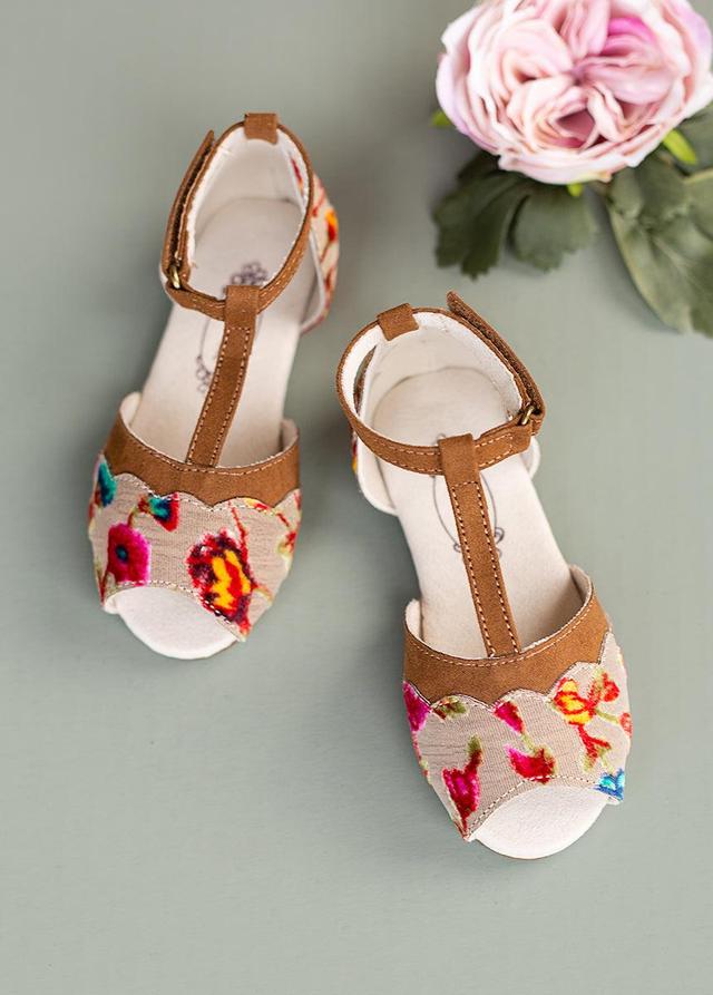 Stella Sandal Flat in Multi Floral Product Image