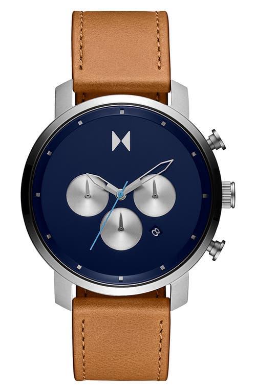 MVMT Chronograph Leather Strap Watch, 45mm Product Image