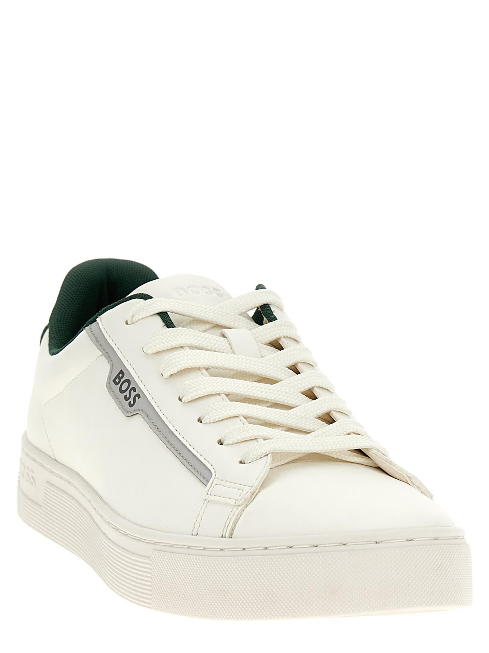 HUGO BOSS Leather Sneakers In White Product Image