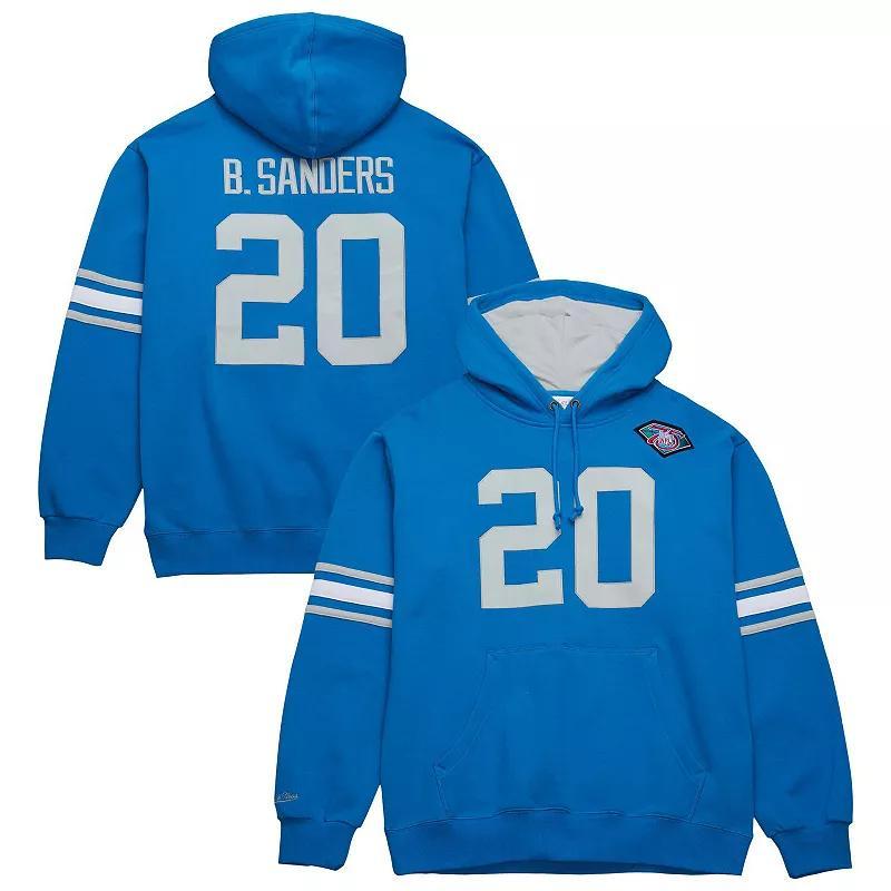 Mens Mitchell & Ness Barry Sanders Detroit Lions Retired Player Name & Number Pullover Hoodie Product Image