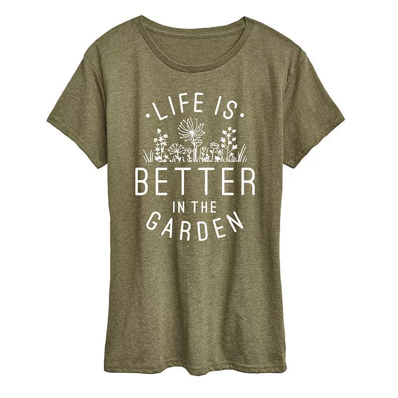 Womens Life Is Better In The Garden Graphic Tee Product Image