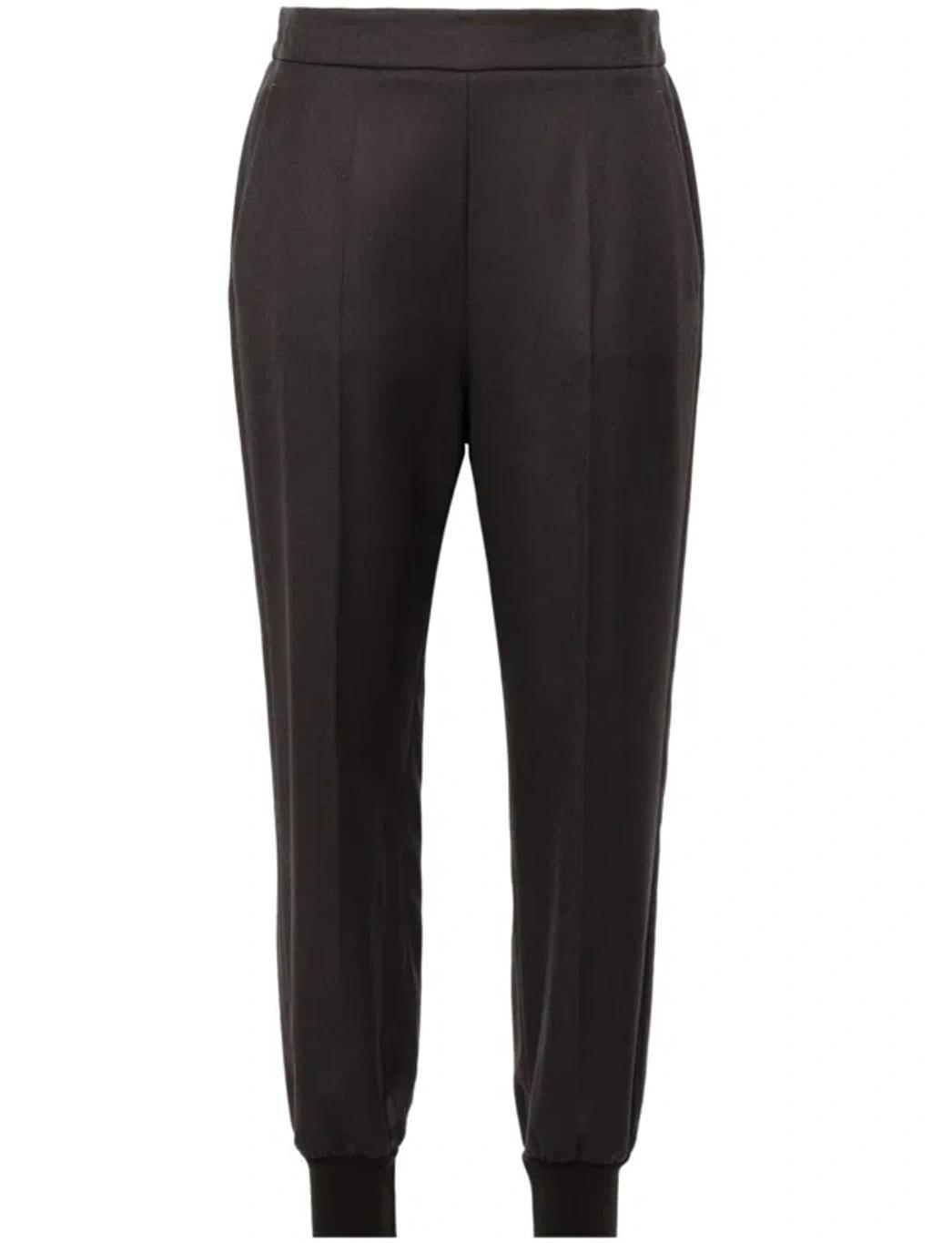 Wool Tapered Trousers In Brown product image