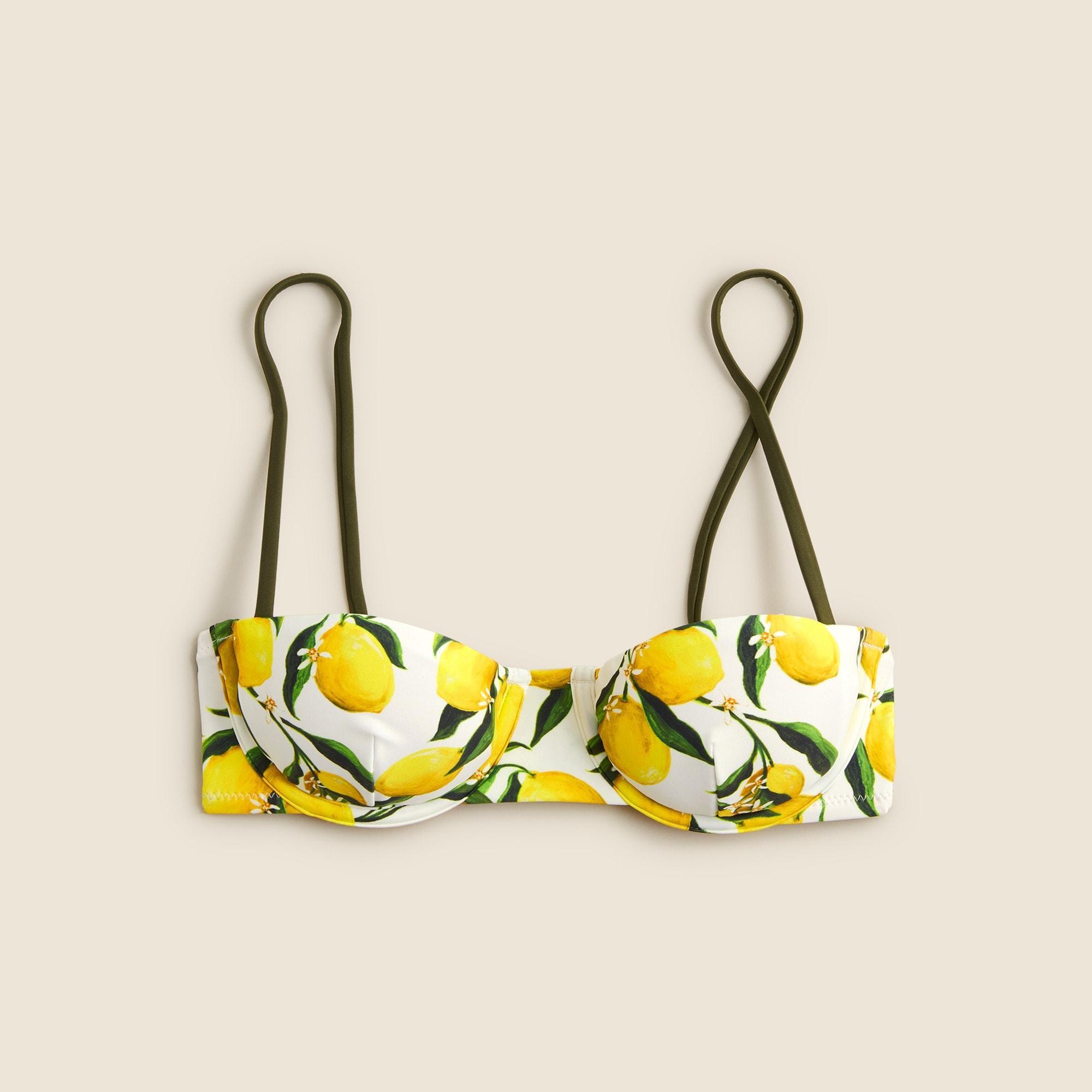 Balconette underwire bikini top in limoncello Product Image