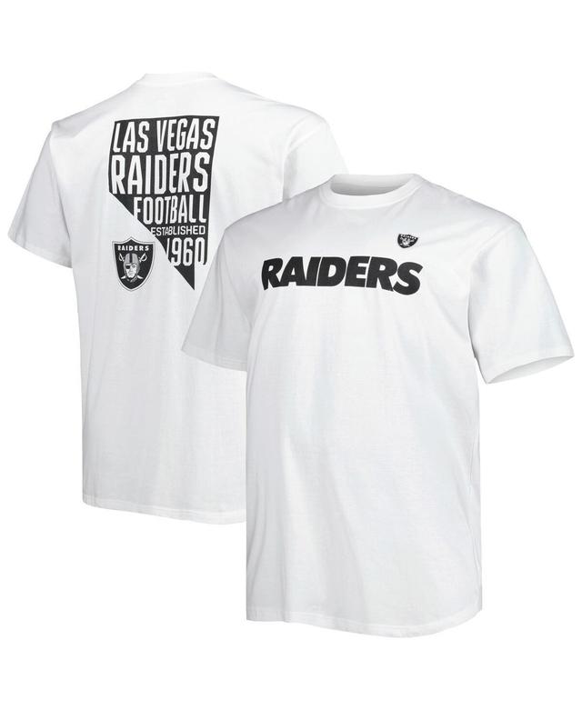 Mens Fanatics White Las Vegas Raiders Big and Tall Hometown Collection Hot Shot T-shirt Product Image