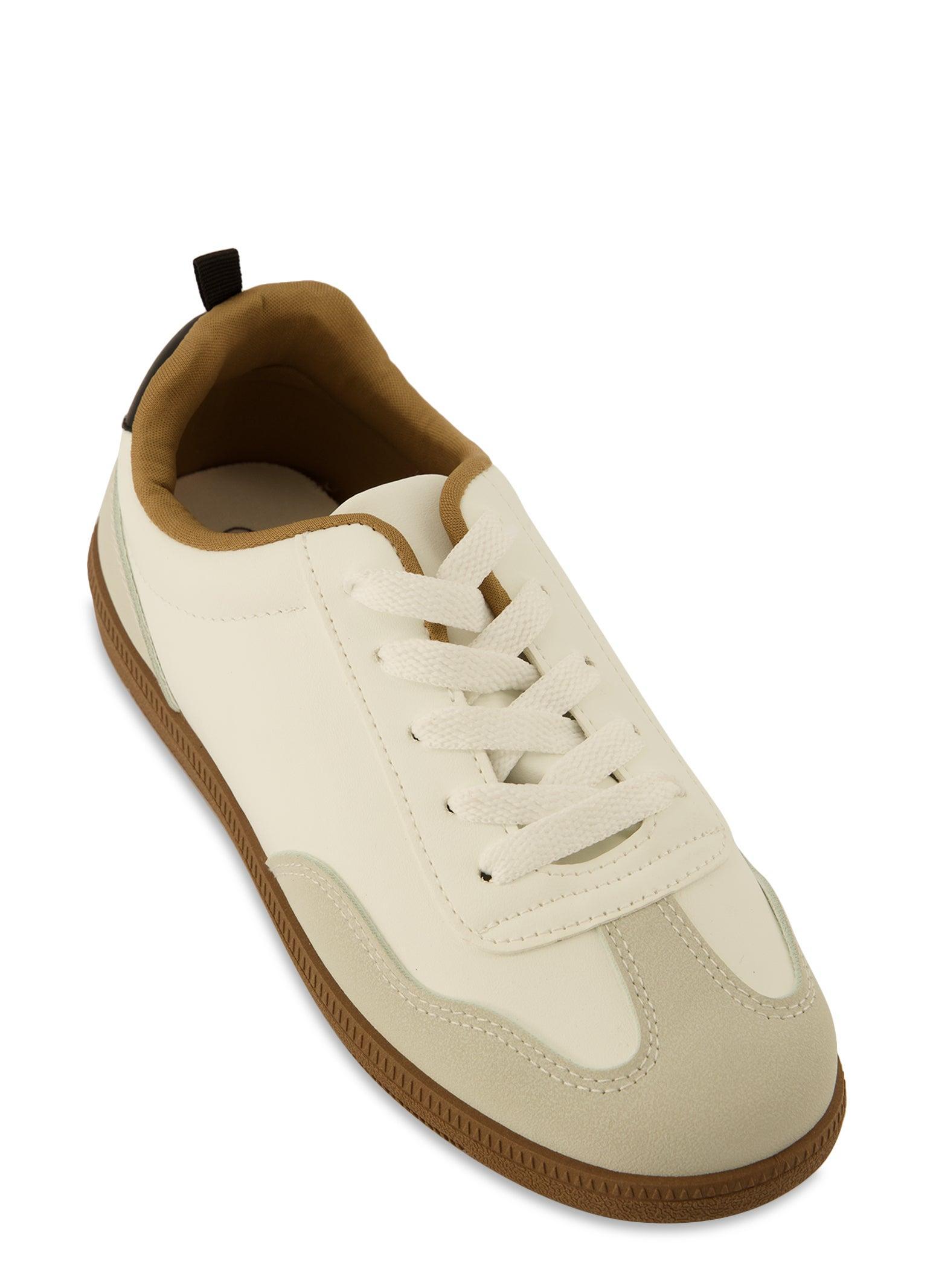 Womens Lace Up Gum Sole Low Top Sneakers Product Image