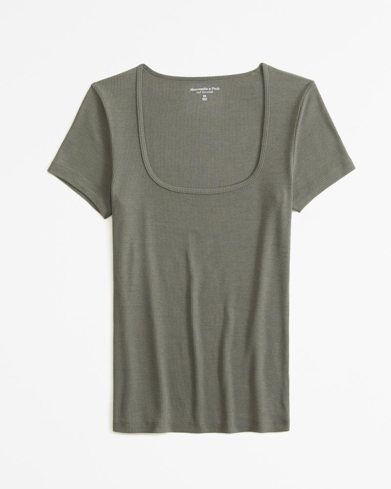 Featherweight Rib Tuckable Squareneck Top Product Image