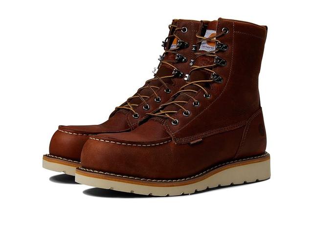 Carhartt Waterproof 8 Moc Steel Toe Wedge Work Boot (Red Brown) Men's Work Boots Product Image