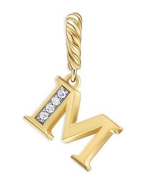 Womens Pav Initial Pendant in 18K Yellow Gold with Diamonds Product Image