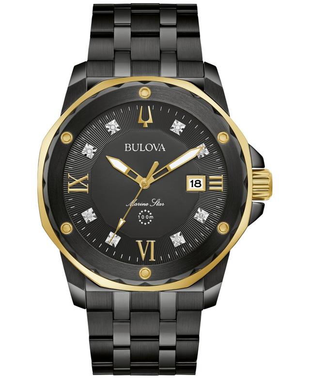 Bulova Men's Marine Star Diamond Two-Tone Stainless Steel Bracelet Watch Product Image