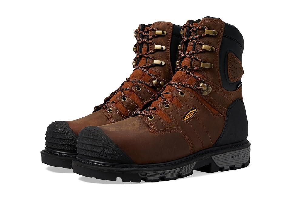 KEEN Utility Camden 8 Waterproof 600G (Comp Toe) (Leather /Black) Men's Work Boots Product Image