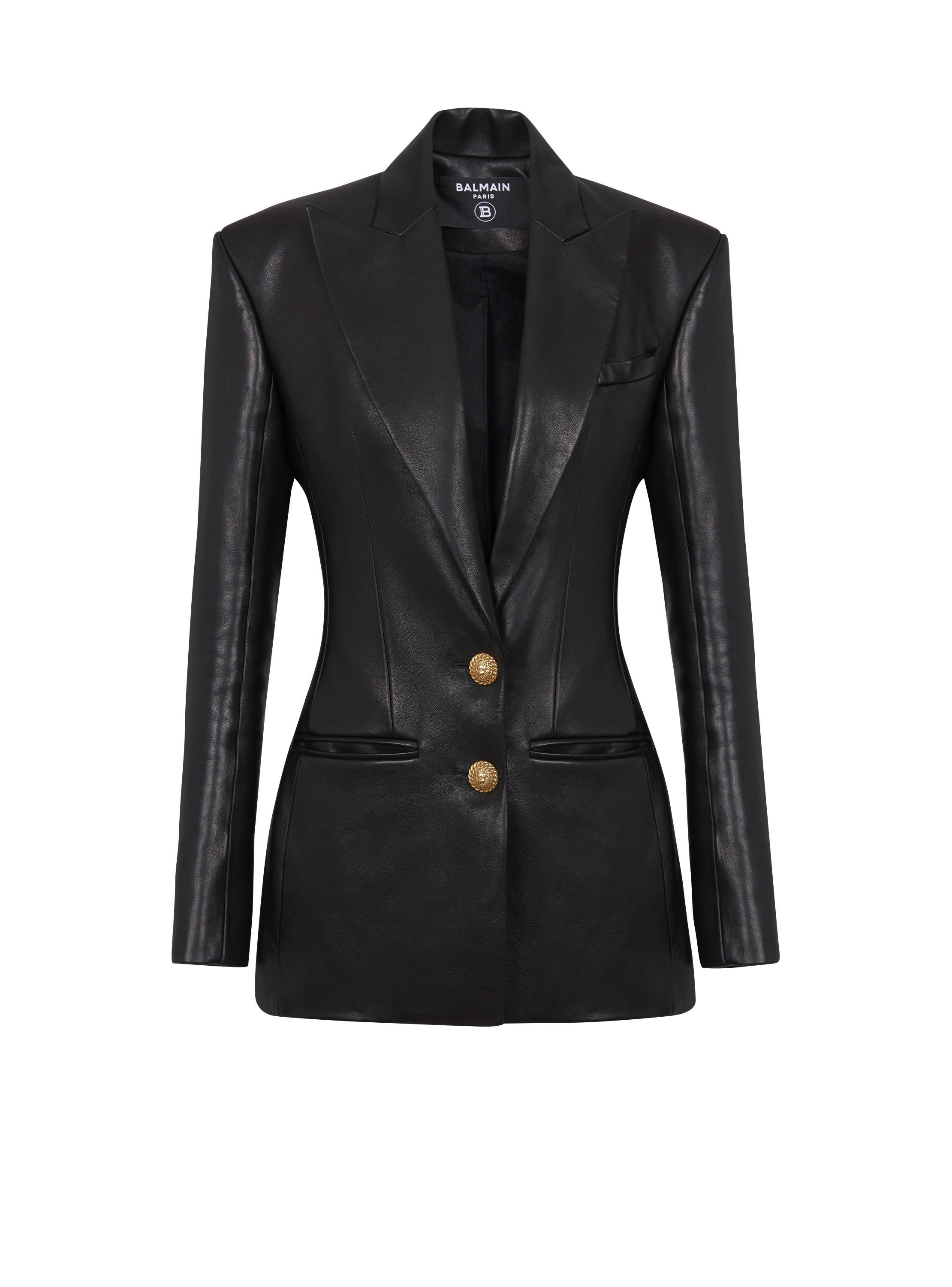 2-button leather jacket Product Image