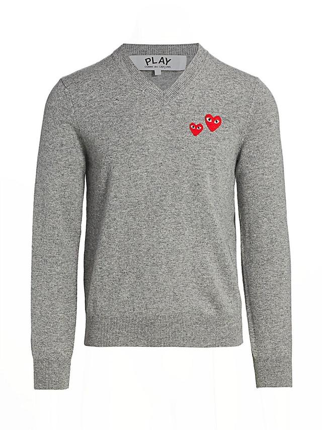 Mens Double Heart Wool Pullover Product Image