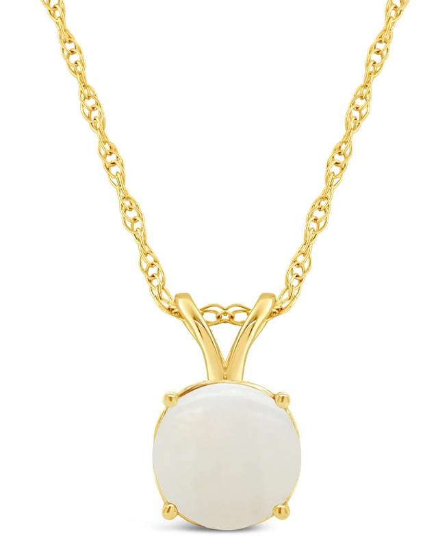 Celebration Gems 14k Gold Opal Pendant, Womens White Product Image