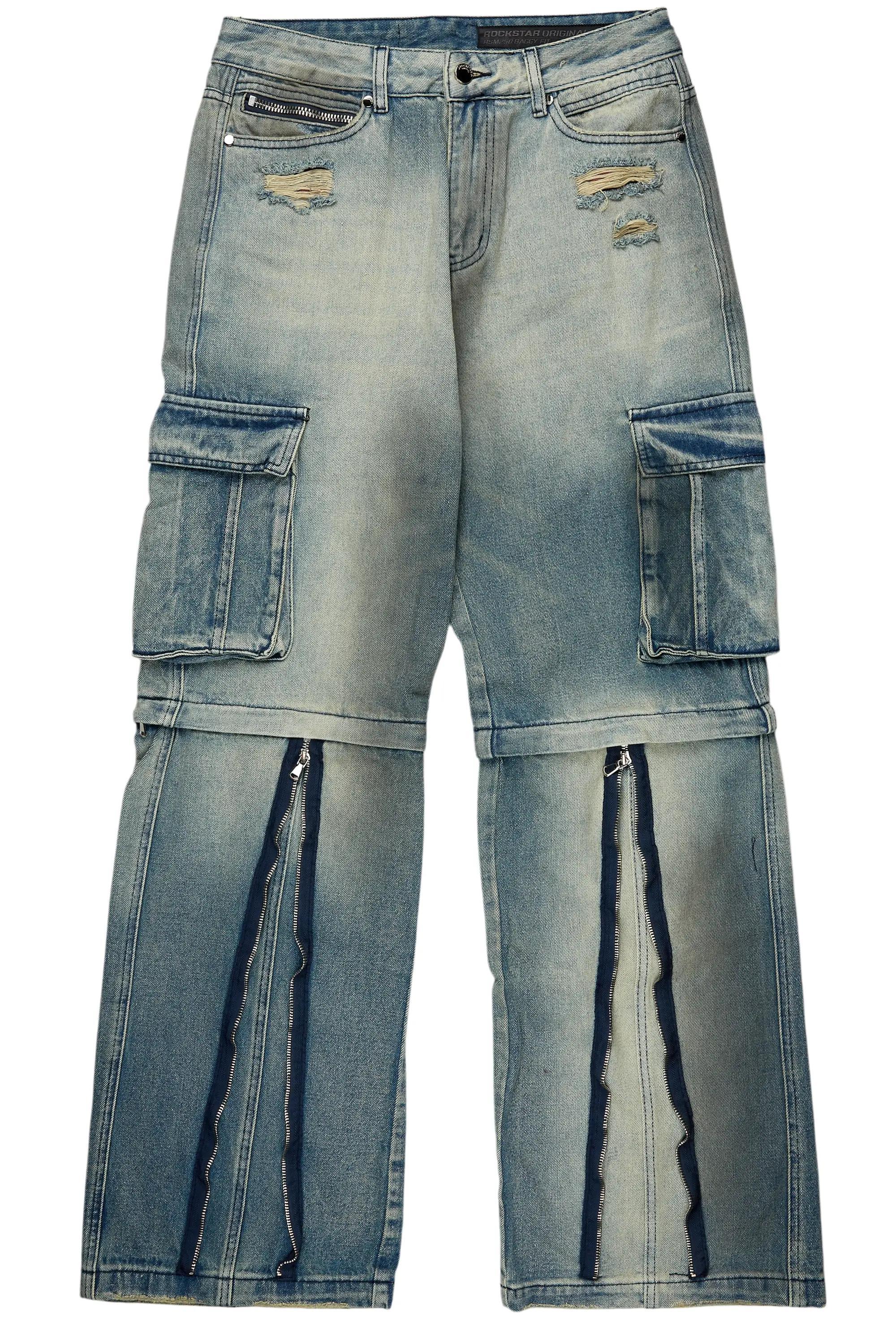 Rupert Vintage Blue Baggy Fit Jean Male Product Image