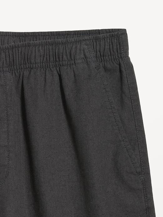 Linen-Blend Jogger Shorts -- 7-inch inseam Product Image